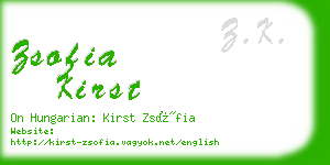 zsofia kirst business card